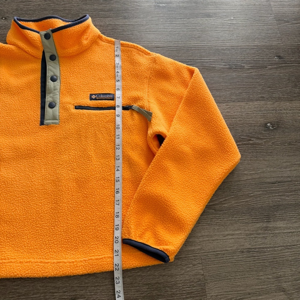 Columbia Men's Bright Orange Zip-Up Sweater - Picture 5 of 5